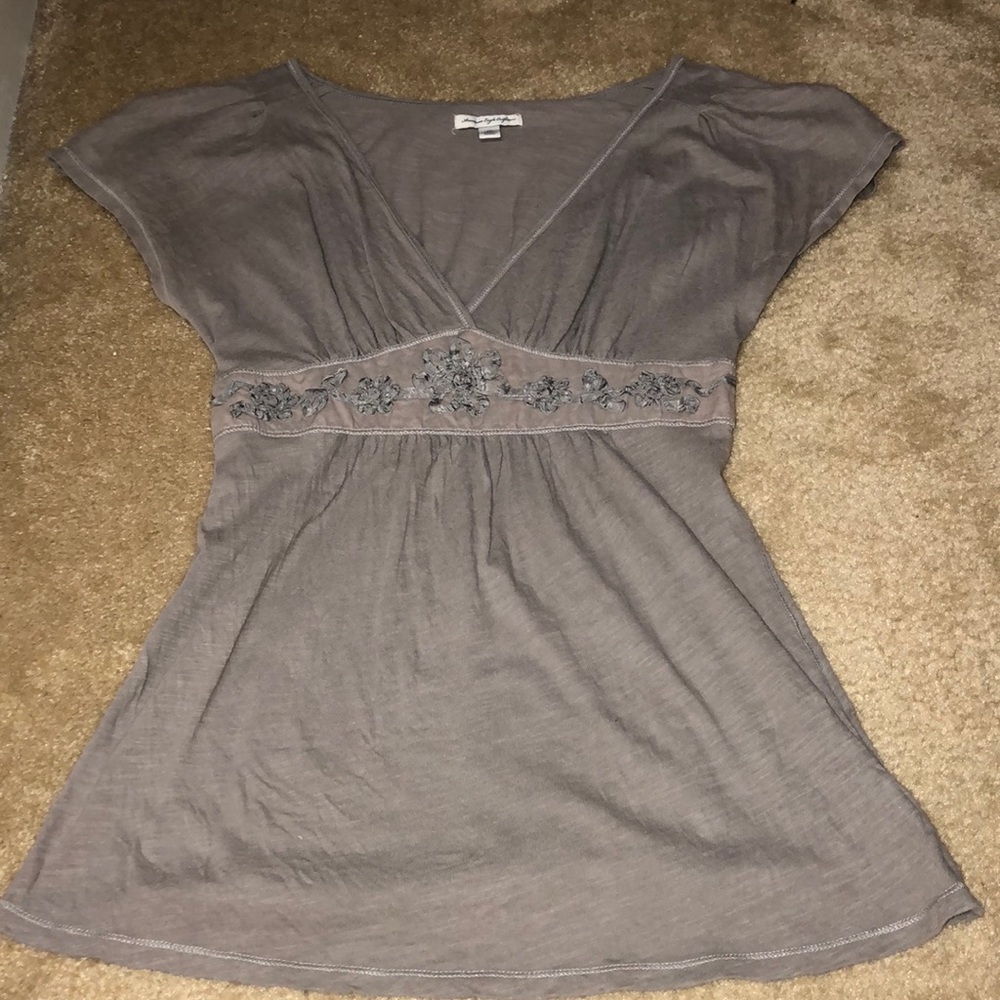 American Eagle Beaded Empire Top